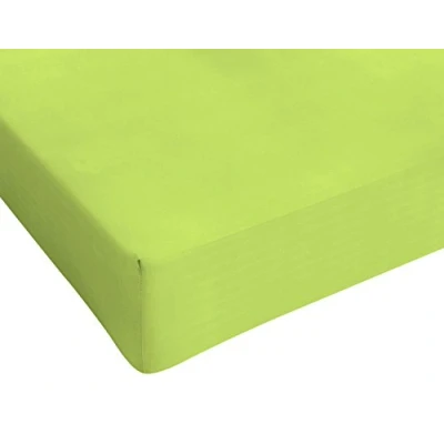 Image de Italian Bed Linen Max Color Drap Housse, 100 % Coton, Vert Acid, 1 Place