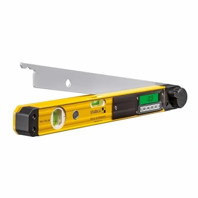 Image de STABILA Rapporteur angle électronique TECH 700 DA, 45 cm avec affichage numérique, mesure 0 270, degrés, 1 fiole horizontale, verticale, classe protection IP54, étui
