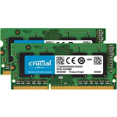 Image de Crucial CT2K102464BF186D 16Go Kit (8Gox2) (DDR3L, 1866 MT/s, PC3 14900, SODIMM, 204 Pin) Mémoire