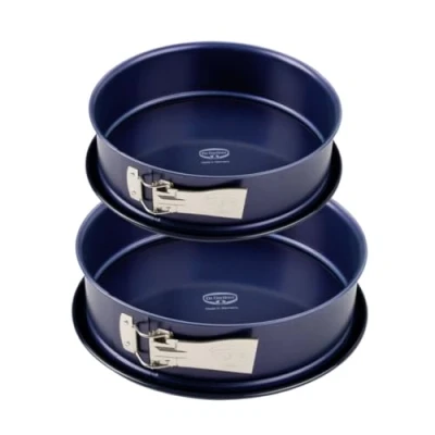 Image de Dr. Oetker 9923050 2 moules à manqué, moule manqué charnière 26 cm et 28 cm, gâteau rond, gâteau, a charnière, Acier, Emaille,