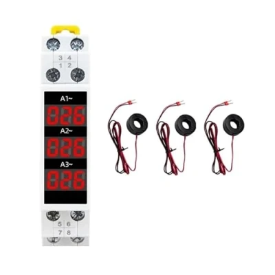Image de HiCOZZIE 1 Ensemble Mini Compteur de Courant Modulaire Indicateur LED Affichage Numérique Détecteur Ampèremètre ABS