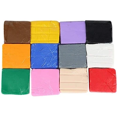 Image de Hztyyier 12 Couleurs Argile Polymère Ensembles Main DIY Jouet Modélisation Pâte Moulage Artisanat Apprentissage pour Enfant Pottery