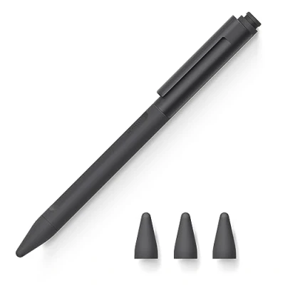 Image de elago Coque Pencil Clip Case Compatible avec Apple 2ème Génération, 3 Embouts de Rechange Nib Covers Inclus, Charge Magnétique et Double Tap (Noir)