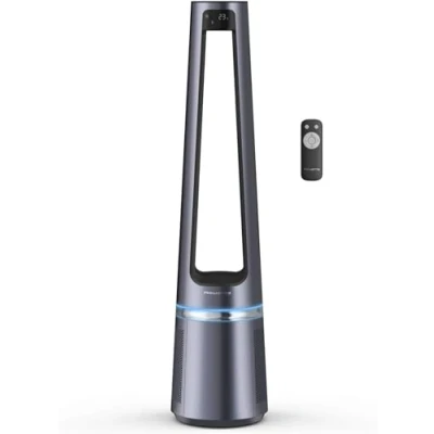 Image de Rowenta Eclipse 2 en 1 Ventilateur purificateur, Ventile et filtre l’air, Particules fines, 32 dB (A), Puissant, Oscillation, 12 vitesses, Minuteur, Départ différé QU5030F0