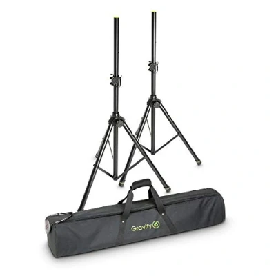 Image de Gravity SS 5212 B Set 1 de 2 Pieds d&#039;Enceinte d&#039;acier avec sac transport