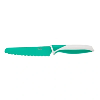 Image de Kiddikutter Couteau d&#039;entraînement (vert) Léger et facile à prendre en main acier inoxydable sûr pour les enfants Sans BPA Passe au lave vaisselle 3 ans plus