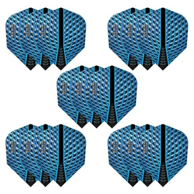 Image de Harrows Lot de 5 Ailettes fléchettes Silika No6 (15 au total) 100 microns Qualité supérieure Extra résistantes Fabriquées Royaume Uni Accessoires