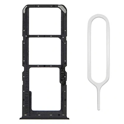Image de MMOBIEL Tiroir Carte Dual SIM de Rechange Compatible avec Oppo A15 2020 INCL. l&#039;épingle Support Noir