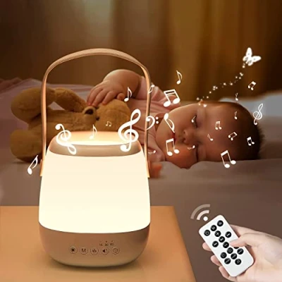 Image de One Fire Veilleuse Bébé Lampe de Chevet Enfant, 12 Bruit Blanc Musicale et Lumineuse,Télécommande 16 Couleurs Enfant LED, Rechargeable