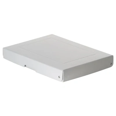 Image de Falken Réf. 22002176000F PureBox PRO 1 boîte de rangement avec couvercle emballage cadeau sans plastique Format A4 hauteur 40 mm poignée découpée entourée d&#039;un ruban Blanc