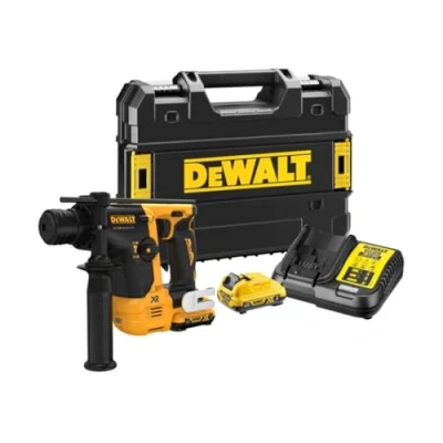 Image de DeWALT SDS plus DCH072L2 QW Cordless Hammer Drill 12 V Including 2x 3 Ah Batteries, Quick Charger, Additional Handle, Depth Stop, Belt Clip, TSTAK Box II