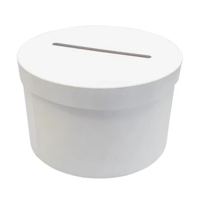 Image de MÉGACRÉA Urne Ronde Carton Blanc 24,5 x 15 cm