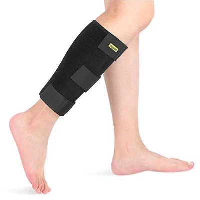 Image de Néoprène Soutien au mollet tibia Shin Splint Manchon de compression pour soulager les mollets serrés, douleurs musculaires, déchirés, gonflement, récupération des entorses