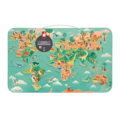 Image de Janod Dinomagnetic Dinoworld Jeux de société pour enfants, Taille: One Size, Multi coloured