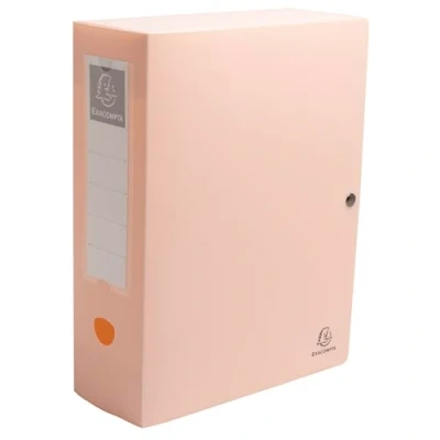Image de Exacompta Réf. 89470E Carton de 5 boîtes classement avec fermeture à pression Skandi en PP recyclé rigide dos 10 cm dim 25 x 33 pour A4 couleurs assorrties