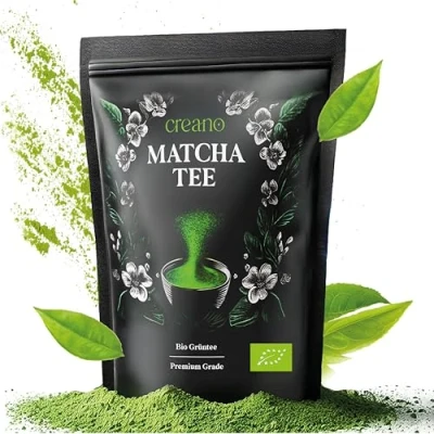 Image de Creano thé matcha bio 100 g Qualité supérieure Idéal à boire vert pour latte, smoothies, bulles Nouveauté 2024*