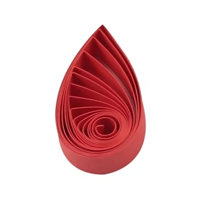 Image de ODETOJOY 120 morceaux quilling Bandes 5 mm Blanc Noir Jaune Vert Rouge Marron 520 Longueur papierstreifen Kit papier Rot