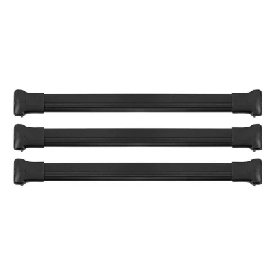 Image de Barres de Toit transversales Compatible avec VW Caddy 2003 2020 Aluminium Noir 3Pcs