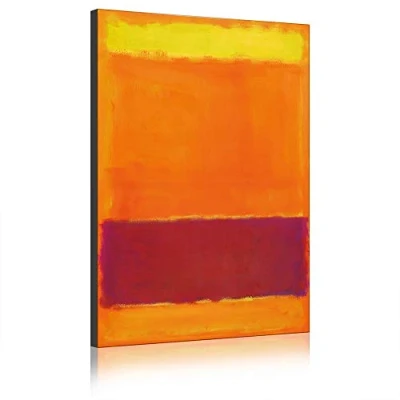 Image de Five Seller Combinaison De Couleurs sur Toile Célèbre par Mark Rothko Reproduction d&#039;art Abstraite Murale Toile, Oeuvre Moderne pour La Décoration (avec Cadre,60_x_90_cm)