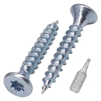 Image de SKIR&#039;CO (300 pièces) vis à bois en acier zingué 3,0 x 20 mm, tête Torx, fraisée, pour panneaux d&#039;aggloméré, entièrement filetées