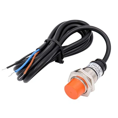 Image de Heschen Capteur de proximité inductif PR18 8DP2 type cylindrique, détection 8 mm, M18 rond, non blindé, 12 24 VDC 3 fils, PNP NC(normalement fermé) CE