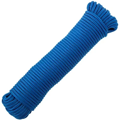 Image de PrimeMatik Corde tressée à Fils Multiples PP 10 m x 6 mm Bleu