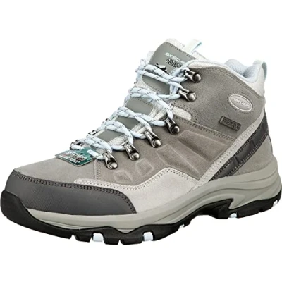 Image de Skechers Bottines à lacets, Femme, Taille: 40, Grau gry Cuir et textile