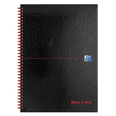 Image de Black n Red Cahier à spirale Couverture rigide Carreaux 5 mm A4 (Import Royaume Uni)