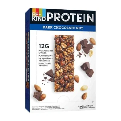 Image de BE KIND Barres de Céréales Protéinées Noix &amp; Chocolat Noir Sans Gluten Riches en Fibres Grand Format 12 x 50g
