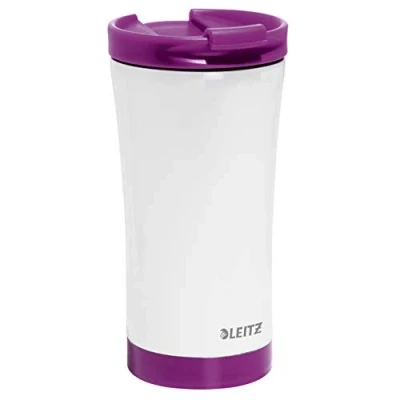 Image de Leitz WOW Mug de Voyage, Acier Inoxydable, Isolation Thermique pour Boissons Chaudes et Froides, Réutilisable Violet