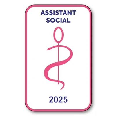 Image de SIGNAL SAFETY Autocollant Sticker Vignette Caducée 2024 pour Pare Brise en Vitrophanie V6 Assistant Social