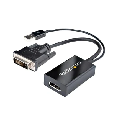 Image de STARTECH Adaptateur DVI vers DisplayPort avec alimentation USB Convertisseur vidéo DP 1920 x 1200