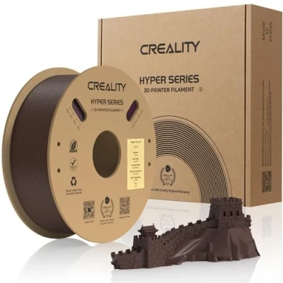 Image de Creality Official Carbon Fibre Hyper PLA Filament Ocre 1Kg, pour Imprimante 3D à Haute Vitesse, Lisse, Précision Dimensionnelle +/ 0.03mm, 2.2lbs/spool