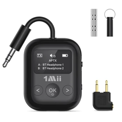 Image de Émetteur et récepteur Bluetooth 1MII SafeFly Min 5.2 Autonomie 25 heures Design 2 en 1