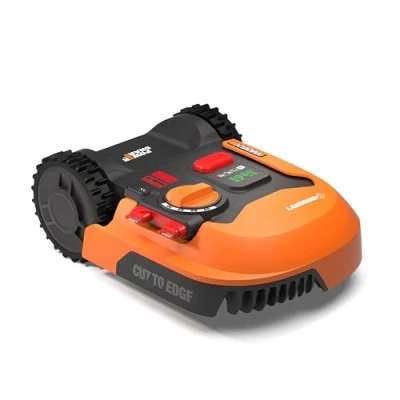Image de WORX Landroid Plus WR167E Robot Tondeuse Connecté e t Intelligent, 250 m² Surf.Max 300 m², Installation Facile, Configurable, Pente 35%, détecteur de Pluie, Coupe près des Bordures, Tonte Rapide