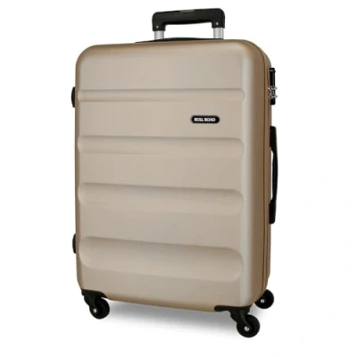 Image de Roll Road Flex Valise Moyenne Beige 46x64x23 cms Rigide ABS Serrure à combinaison 56L 3,1Kgs 4 roues