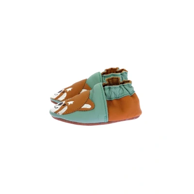 Image de Robeez Gingerbear Chaussons pour bébé enfants, Taille: 19/20, Vert Chaussures