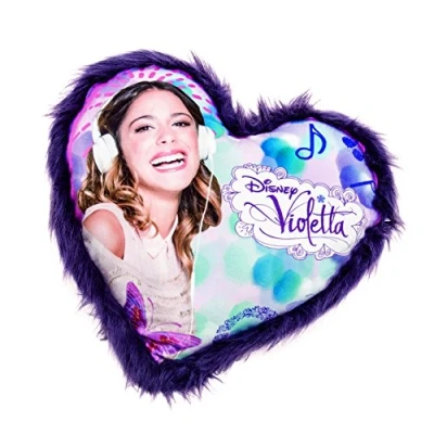 Image de Joy Toy Coussin Violetta en Forme de cœur, Synthétique, Multicolore, 12x12x8 cm