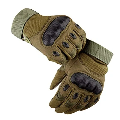 Image de GES Gants de Moto, Moto tactiles pour Hommes avec Doigts à écran Tactile VTT conduisant des Motocross (Armée Verte, XL)