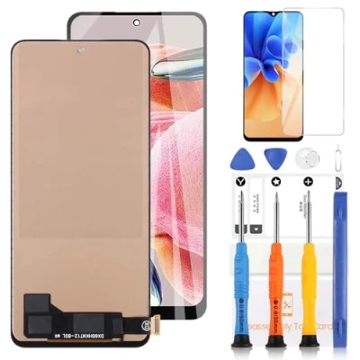 Image de LADYSON TFT LCD Écran pour Xiaomi Redmi Note 12 4G 23021RAAEG 23021RAA2Y 23028RA60L Tactile Digitizer Assemblée Remplacement Pièces de Réparation avec Outils(Noir)