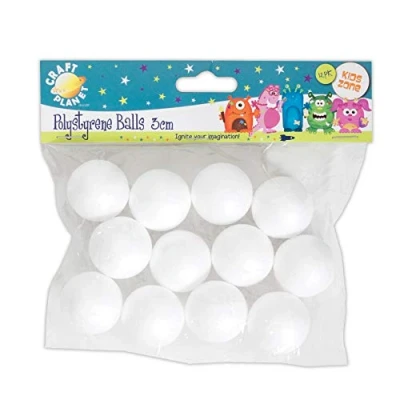 Image de Craft Planet Polystyrene Shapes, Blanc