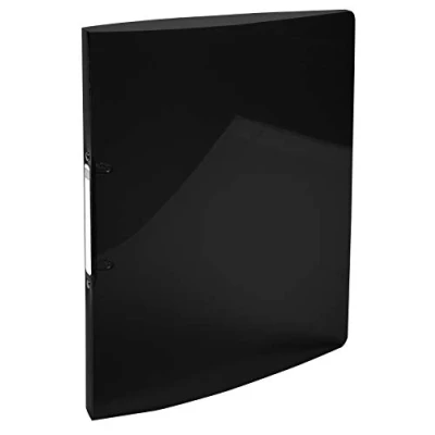 Image de Exacompta Réf. 54671E Classeur souple PP Iderama 2 anneaux ronds diamètre 15 mm Dos 20 Dimensions extérieures : 32 x 25 cm Format à classer A4 Coloris noir