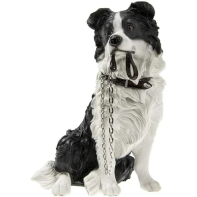 Image de Lesser &amp; Pavey Bordure Collie, Noir, h17 cm