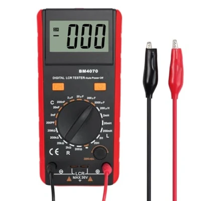 Image de CAMWAY LCR Mètre Capacitance Inductance Testeur de Résistance Mesure Autodécharge avec Écran LCD Mesurage Hors Plage