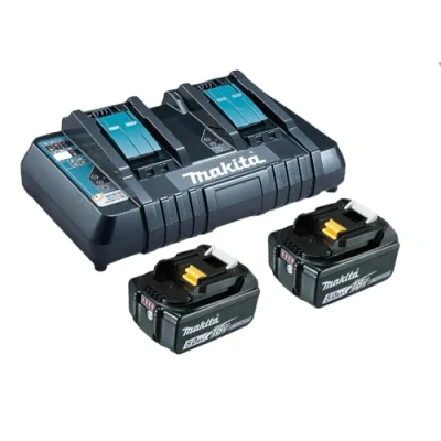 Image de Power Source KIT avec 2x Batteries 5 Ah + Chargeur double DC18RD Makita 18 V
