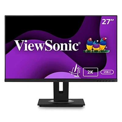 Image de Ecran 27&quot; Viewsonic VG2756 2K QHD LED IPS HDMI, DipsplayPort Ethernet RJ45, USB, Haut Parleurs Pied Ergonomique inclinable Pivot