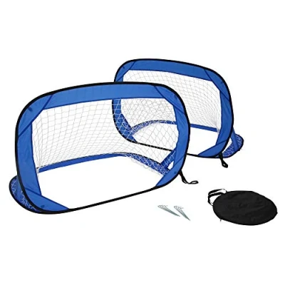 Image de Ensemble de 2 buts Football pour Enfants et Adultes Mini Soccer Pop up Le Jardin la Plage Pliables, Portables installés comme Une Tente Lancer. Dimension: 120 x 80 cm