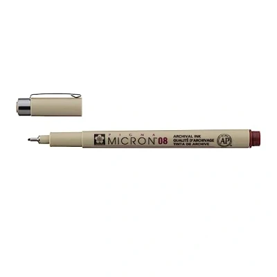 Image de Sakura Pigma Micron Stylo à encre 0,50 mm Bordeaux 08