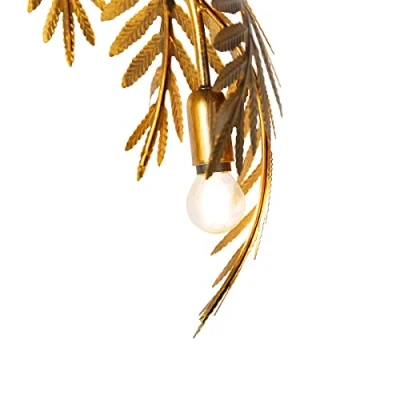 Image de Qazqa botanica Lampadaire 3 lumière H 193 cm Doré/Laiton Rustique éclairage intérieur Salon I Chambre