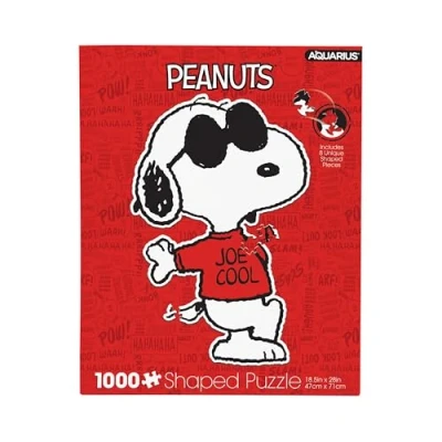 Image de AQUARIUS Peanuts Joe Cool Shaped Puzzle (1000 Piece Jigsaw Puzzle) Glare Free Precision Fit Virtually No Dust Officially Licensed Collectibles 18x28 Inches
